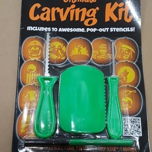 Ultimate Pumpkin Carving Kit Stencils, Saw, Detailer NEW